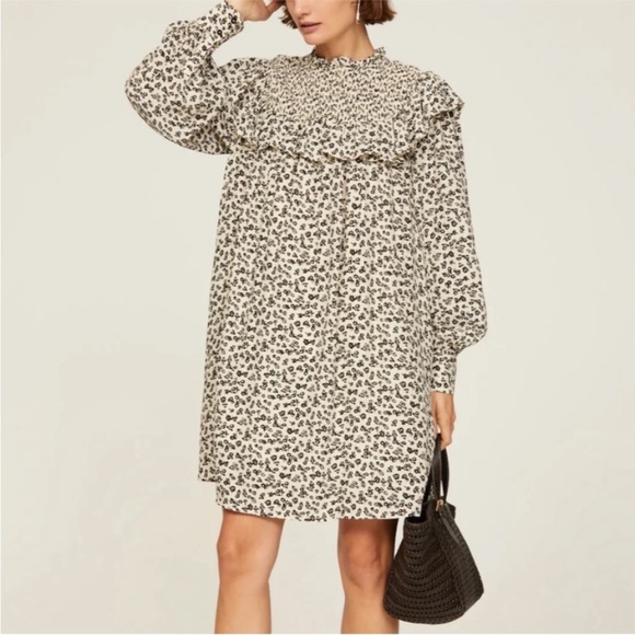 Scotch & Soda Dresses & Skirts - Scotch & Soda | Long Sleeve Floral Smocked Frill Mini Dress | Medium NWT